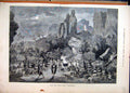 Original Old Antique Print 1881 Scene Boitos Opera Mefistofele Mountain Scene