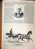 Original Old Antique Print 1880 Portrait Wrighton American Trotting Mare Kendall