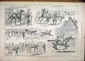 Original Old Antique Print 1891 Middle Park Plate Horse Racing Orme Hatfield