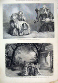 Old Antique Print 1875 Chemin Damas Vaudeville Theatre Paris Howard Paul 19th