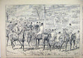 Original Old Antique Print Advert Ellimans Embrocation 1890 Horse Riders 19th