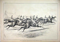 Old Antique Print 1878 Newmarket Meeting Chesterfield Stakes Race Horses 19th