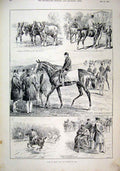 Old Antique Print 1896 Horses Jock Oran Derby Ploughing Blair Athol Jock 19th