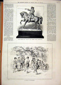 Old Antique Print 1883 Children Playing Orange Cup Robert Beck Barcaldine 19th