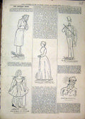 Original Old Antique Print Captions 1879 Theatre Marionette Woman Man Top Hat