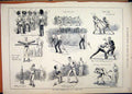 Original Old Antique Print London Athletic Club James Hall 1883 Lance Wrsetling