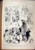Original Old Antique Print 1890 Fancy Dress Ball York County Hospital Costume