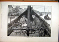 Original Old Antique Print Christmas Day Boat 1891 Man Boy Dog Basket Fine Art