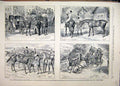 Original Old Antique Print 1889 Advert Ellimans Embrocation Horse Coach Sketches