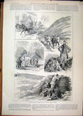 Original Old Antique Print 1892 Lord Sudeley Grouse Moor Vyrnwy North Wales 19th