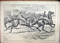 Original Old Antique Print Horse Racing 1888 Jockey Course Sport 19th
