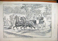 Original Old Antique Print 1896 Horses Hunters Harness Coach Country Lane 19th