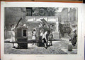 Original Old Antique Print 1891 Street Scene Footmen Carriage Women Basket Fruit