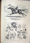 Old Antique Print Music Hall Sport Alexandra Palace 1889 Horse Exercising 19th