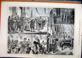 Original Old Antique Print 1883 Emperor Austria Gratz Horse Carriage Victorian
