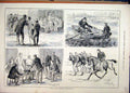 Original Old Antique Print 1880 Oxford Cambridge Preparation Boat Horse Photo