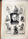 Old Antique Print 1876 Regnier French Actor Theatre Figaro Scapin Mariage 19th