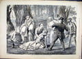 Original Old Antique Print 1875 Scene Brighton St James Theatre Woods Picnic