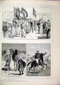 Old Antique Print Rebellion Soudan 1884 Berber Suakim Scout Camel Tribes 19th