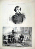 Old Antique Print Portrait Mr Disraeli 1881 Prince Bismarck Beaconsfield 19th