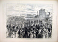Original Old Antique Print 1884 War Soudan Holy Sheikh Osman Paker Pasha Souakim
