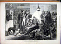 Old Antique Print 1875 Operatic Company Peninsular Oriental Steamer Ship 19th