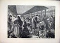 Original Old Antique Print Clothes Exchange 1882 Phils-Buildings Houndsditch