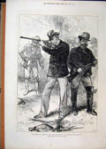 Original Old Antique Print Emperor Germany Italy 1875 Shooting Grouse Monza Bird