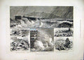 Original Old Antique Print Storm Dover Pier 1881 Wreckage Quay Lord Warden 19th