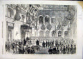 Original Old Antique Print 1861 King William Prussia Noble Garter Investiture