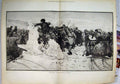 Original Old Antique Print 1892 Shrovetide Siberian Cossacks Horse Sledge Snow
