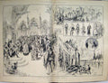 Original Old Antique Print 1891 Scenes Joan Arc Opera Comique Theatre Victorian