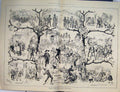Original Old Antique Print London Pantomimes 1883 Drury Lane Imperial Alcazar