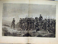 Original Old Antique Print 1870 Siers War Horse Rifles Country Scene Victorian