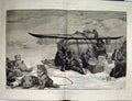 Old Antique Print 1881 American Franklin Expedition Schwatka Divide Hill 19th