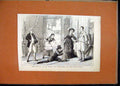 Old Antique Print Scene German Reeds Entertainement Foster Brother C1870 19th
