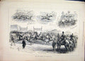 Original Old Antique Print 1877 City Suburban Metropolitan Horses Paddock Racing