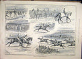 Original Old Antique Print 1888 Two Thousand Guineas Day Horse Racing Portland