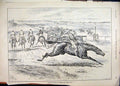Original Old Antique Print 1892 Horse Racing Wrong Way Race-Course Jockey 19th