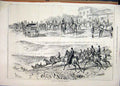 Original Old Antique Print 1877 Brighton Harriers Horses Coach Hotle Dyke Tevern