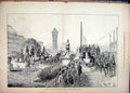 Old Antique Print 1877 Meet Four-In-Hand Club Crystal Palace Horse Coach 19th