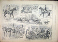 Old Antique Print 1892 Scenes Peep Pytchley Horses Lord Spencer Daventry 19th