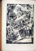 Original Old Antique Print 1872 Scenes Leaves Derby Day Race Horses Coach 19th