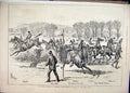 Original Old Antique Print Grand Military Sandown 1878 HousehBrigade Cup Horse