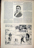 Original Old Antique Print 1891 Collingbourne Coursing Meeting Chauncey Olcott