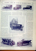 Old Antique Print 1912 Touring Motor Cars International Selection Advert 20th