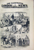 Original Old Antique Print Souakim 1884 Arab Railway Station Baker Pasha Tokar