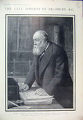 Old Antique Print 1903 Marquis Salisbury Robert Talbot Lords Berlin Club 20th