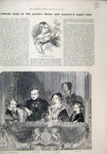 Original Old Antique Print 1886 Jubilee Royal Family Astley Theatre Early Life