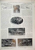 Original Old Antique Print 1913 Motor Car Adverts Goodrich Tyres Vauxhall Wheel